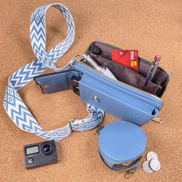 Artizanni Womens Crossbody Wallet Phone Case, Vegan Leather Fashion Bag Shoulder - Picture 5 of 5